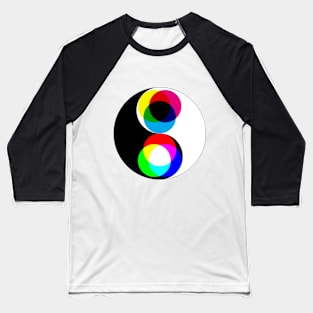 Color Yin and Yang Baseball T-Shirt